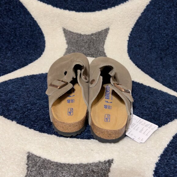 Birkenstock Boston Clog Suede Sandal Taupe Women’s Size 7 , 8 And 9 - Picture 3 of 6